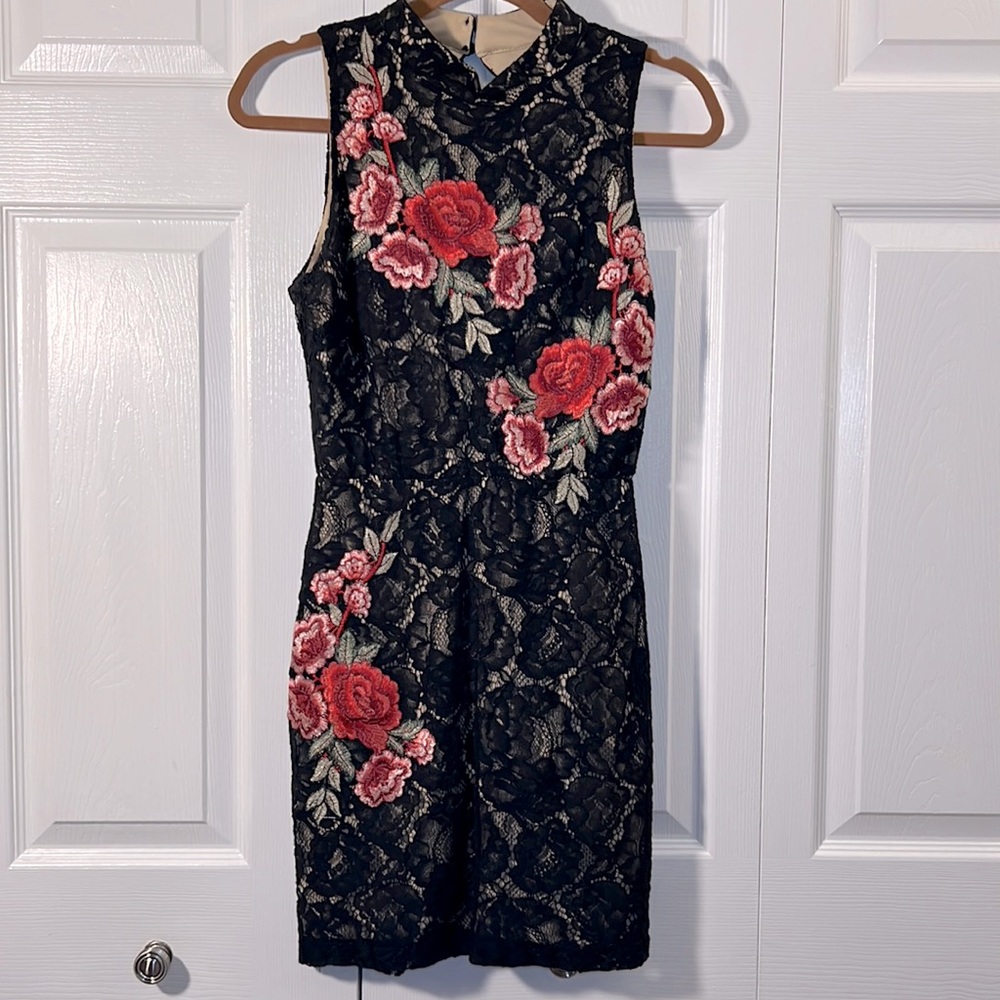 As U Wish black/lace cocktail dress